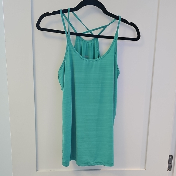 Hyba Green Sleeveless Backless Tank Top Size S - Picture 1 of 7